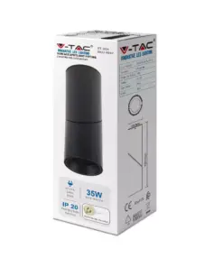 Επιφανειακό φωτιστικό Spot GU10 στρογγυλό με μαύρο σώμα V-TAC – 8947