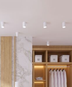 Επιφανειακή Βάση Spot GU10 με Κυλινδρικό Λευκό Σώμα 100mm V-TAC – 8948