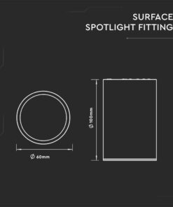 Επιφανειακή Βάση Spot GU10 με Κυλινδρικό Λευκό Σώμα 100mm V-TAC – 8948