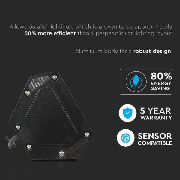 LED Γραμμικό Φωτιστικό Μαύρο 200W V-TAC PRO Samsung Chip 110° 19500lm IP54 Φυσικό 4000K – 21895