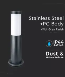 Επιδαπέδιο φωτιστικό κήπου E27 IP44 Stainless + PC με γκρι σώμα 45cm V-TAC – 8959