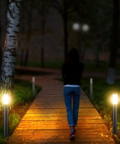 Φωτιστικό Κήπου Κολωνάκι E27 με Ανιχνευτή Κίνησης IP44 Σατεν Νίκελ 80cm V-TAC – 8960