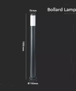 Επιδαπέδιο φωτιστικό κήπου E27 IP44 Stainless + PC με γκρι σώμα 110cm V-TAC – 8963