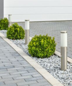 Φωτιστικό Κήπου Κολωνάκι E27 με Ανιχνευτή Κίνησης IP44 Σατεν Νίκελ 45cm V-TAC – 8964