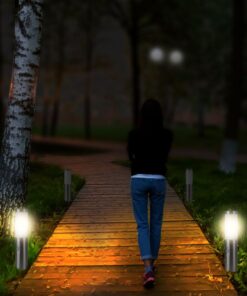 Φωτιστικό Κήπου Κολωνάκι E27 με Ανιχνευτή Κίνησης IP44 Σατεν Νίκελ 45cm V-TAC – 8964