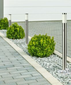 Φωτιστικό Κήπου Κολωνάκι E27 με Ανιχνευτή Κίνησης IP44 Σατεν Νίκελ 110cm V-TAC – 8967