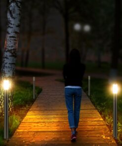 Φωτιστικό Κήπου Κολωνάκι E27 με Ανιχνευτή Κίνησης IP44 Σατεν Νίκελ 110cm V-TAC – 8967