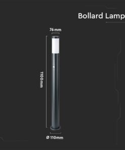 Φωτιστικό Κήπου Κολωνάκι E27 με Ανιχνευτή Κίνησης IP44 Γκρι 110cm V-TAC – 8968