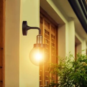 Επιτοίχιο Φωτιστικό Απλίκα E27 Μαύρο Μέταλλο και Πλαστικό ΙP65 V-TAC – 8970