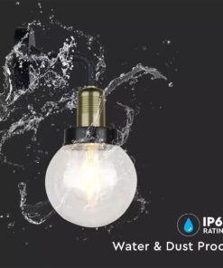 Επιτοίχιο Φωτιστικό Απλίκα E27 Μαύρο Μέταλλο και Πλαστικό ΙP65 V-TAC – 8970