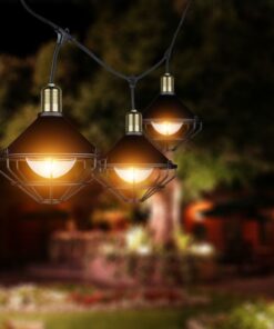 Καλώδιο Γιρλάντα 3m Μαύρο με 6 Ντουί E27 Αδιάβροχο IP65 V-TAC – 8974