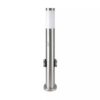 Επιδαπέδιο φωτιστικό κήπου E27 IP44 Stainless + PC με Satin Nickel σώμα 60cm με ανιχνευτή κίνησης και δύο πρίζες V-TAC – 8977