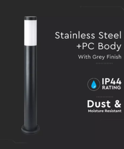 Επιδαπέδιο φωτιστικό κήπου E27 IP44 Stainless + PC με Μαύρο σώμα 80cm V-TAC – 8978
