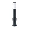Επιδαπέδιο φωτιστικό κήπου E27 IP44 Stainless + PC με Γκρι σώμα 60cm με ανιχνευτή κίνησης και δύο πρίζες V-TAC – 8976