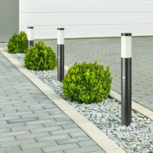 Επιδαπέδιο φωτιστικό κήπου E27 IP44 Stainless + PC με Μαύρο σώμα 80cm με ανιχνευτή κίνησης V-TAC – 8984