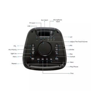 Φορητό Ασύρματο Ηχείο Bluetooth 100W με Ασύρματο Μικρόφωνο V-TAC – 8982