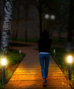 Επιδαπέδιο φωτιστικό κήπου E27 IP44 Stainless + PC με Μαύρο σώμα 80cm με ανιχνευτή κίνησης V-TAC – 8984