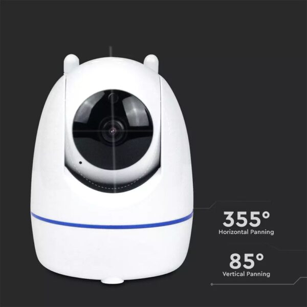 1080P IP Wi-Fi Camera 3MP Περιστρεφόμενη με Αυτόματη Παρακολούθηση και Νυχτερινή Λήψη IP20 V-TAC – 8986