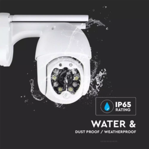 Camera WiFi εξωτερικού χώρου IP 3MP με ανίχνευση κίνησης & ήχου, λειτουργία Auto-Track με 8 φωτάκια LED V-TAC – 8988