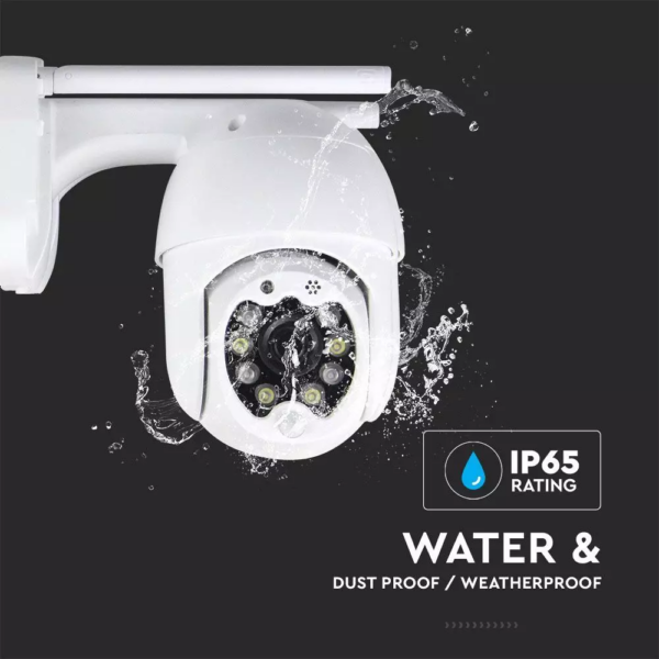 Camera WiFi εξωτερικού χώρου IP 3MP με ανίχνευση κίνησης & ήχου, λειτουργία Auto-Track με 8 φωτάκια LED V-TAC – 8988