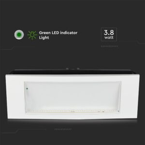 LED Φωτιστικό Ασφαλείας Χωνευτό/Επιφανειακό 3.8W V-TAC PRO Samsung Chip IP20 110lm Ψυχρό Λευκό 6400K – 899