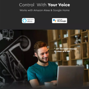 Έξυπνη σκούπα χρώμα μαύρο, συμβατή με Amazon Alexa και Google Home V-TAC – 8992