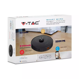 Έξυπνη σκούπα χρώμα μαύρο, συμβατή με Amazon Alexa και Google Home V-TAC – 8992