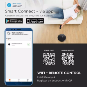 Έξυπνη σκούπα χρώμα μαύρο, συμβατή με Amazon Alexa και Google Home V-TAC – 8992