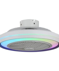 ΑΝΕΜΙΣΤΗΡΑΣ ΠΛΑΦΟΝΙΕΡΑ ΟΡΟΦΗΣ ΛΕΥΚΟΣ-ΓΚΡΙ RGB Φ51 DC 20W EUROLAMP – 300-25046