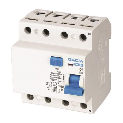 ΡΕΛΕ ΔΙΑΡΡΟΗΣ 4Χ40Α 300mΑ GACIA TYPE AC EUROLAMP – 500-37012