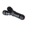GloboStar® FAST-CONNECT 69918 Τριπλός Υ Αδιάβροχος IP68 Σύνδεσμος Ταχείας Σύνδεσης & Διακλάδωσης Καλωδίων – 1 x Είσοδος & 2 x Έξοδος – Εσωτερική Τριπλή Κλέμα με Συμβατή Διατομή Καλωδίων 3 x 0.5mm² έως 3 x 4mm² – 450V 24A Max – Μ13.5 x Π7.5 x Υ3cm – Μαύρο – 5 Years Warranty
