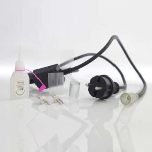 ΣET 5τεμ, ΚΑΛΩΔΙΟ 1.50m, ΤΑΠΑ ΚΑΙ ΣΥΝΔΕΣΜΟΣ ΓΙΑ LED ΜΟΝΟΚΑΝΑΛΟ ΦΩΤΟΣΩΛΗΝΑ, IP44 EUROLAMP – 600-22250