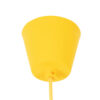 GloboStar® CABLITO 61555 Μοντέρνο Κρεμαστό Φωτιστικό Οροφής Μονόφωτο 1 x E27 Κίτρινο Σιλικόνης Ανάρτηση με Υφασμάτινο Καλώδιο Φ4 x Υ110cm