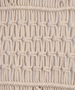 GloboStar® 35401 Μακραμέ Ράνερ Χειροποίητο Μπεζ Μ270 x Π30cm