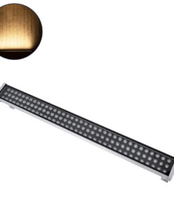 GloboStar® WASHER-GAIA 90217 Μπάρα Φωτισμού Wall Washer LED 216W 19440lm 10° DC 24V Αδιάβροχο IP67 L100 x W10.2 x H9.5cm Θερμό Λευκό 2700K – Ασημί – 3 Years Warranty