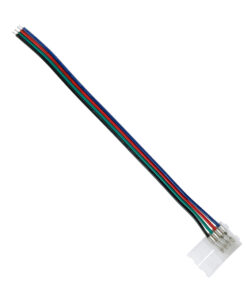 GloboStar® 70730 Μονός Connector Ατερμάτιστος με 15cm Καλώδιο για Όλες τις RGB Ταινίες LED 10mm