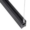 GloboStar® OFFICE 61024-P Γραμμικό Κρεμαστό Φωτιστικό Linear LED 18W 2200lm 120° AC 220-240V Μ120 x Π2 x Υ4cm Φυσικό Λευκό 4500K – Μαύρο – 3 Years Warranty