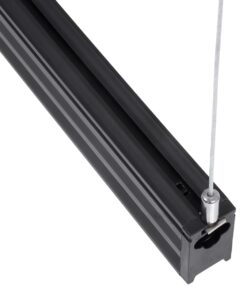 GloboStar® OFFICE 61024-P Γραμμικό Κρεμαστό Φωτιστικό Linear LED 18W 2200lm 120° AC 220-240V Μ120 x Π2 x Υ4cm Φυσικό Λευκό 4500K – Μαύρο – 3 Years Warranty