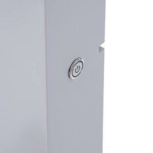 GloboStar® MAKEUP MIRROR-80×80-3 Μοντέρνος Καθρέπτης Μακιγιάζ με Πλαίσιο Φυσικού Ξύλου με Διακόπτη On/Off 12 x E27 AC220-240V – Μ80 x Π7 x Υ80cm – Γκρι Τσιμέντου