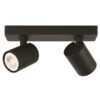 ΣΠΟΤ ΟΡΟΦΗΣ ΔΙΠΛΟ GU10 S1980 ΜΑΥΡΟ EUROLAMP 144-60004
