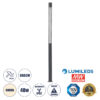 GloboStar® CANCUN 61510 Urban Light Φωτιστικό Πάρκου – Πλατείας – Κήπου Ύψους 3.5 μέτρων LED 40W 5440lm 60° AC100-240VAC IP67 IK09 – D15.5 x H350cm – Anthracite Grey – Φυσικό Λευκό 4000K – LUMILEDS – MEAN WELL DRIVER – 5 Years Warranty