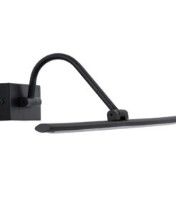 GloboStar® MIRA 60432 Μοντέρνο Φωτιστικό Τοίχου – Απλίκα Καθρέπτη Μπάνιου – Πίνακα LED 12W 1400lm 120° AC 220-240V IP44 Μ60 x Π20 x Υ13cm – Φυσικό Λευκό 4500K – Μαύρο – 3 Χρόνια Εγγύηση