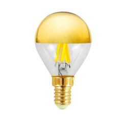 ΛΑΜΠΑ LED ΣΦΑΙΡΙΚΗ CROSSED FILAMENT 6.5W E14 2700K 220-240V DIMMABLE ΑΝΤΕΣΤΡΑΜΕΝΟΥ ΚΑΘΡΕΠΤΗ GOLD EUROLAMP – 147-78243