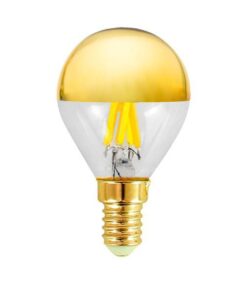 ΛΑΜΠΑ LED ΣΦΑΙΡΙΚΗ CROSSED FILAMENT 6.5W E14 2700K 220-240V DIMMABLE ΑΝΤΕΣΤΡΑΜΕΝΟΥ ΚΑΘΡΕΠΤΗ GOLD EUROLAMP – 147-78243