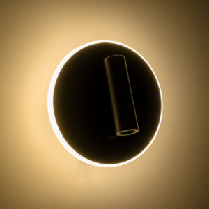 GloboStar® LADY-R 60938 Μοντέρνο Φωτιστικό Τοίχου – Απλίκα Ξενοδοχείου Bed Side LED 6W 600lm 36° & 360° AC 220-240V – Reading Light & Κρυφός Φωτισμός – Φορτιστής USB 3A – Φ15 x Υ7cm – Φυσικό Λευκό 4500K – Μαύρο – 3 Χρόνια Εγγύηση