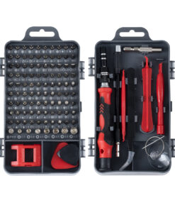 GloboStar® 79999 Επαγγελματικό Mini Σετ Εργαλείων 115 Εξαρτημάτων σε 1 DIY Tool Kit – Για Επισκευές iPhone,Samsung κλπ Κινητά Τηλέφωνα – PC – Laptop – Xbox – Ρολογιών – Οπτικά – Γυαλιά και Γενικών Μικρόεπισκευών Λεπτομέρειας με Μαγνητικό Κατσαβίδι Καστάνι