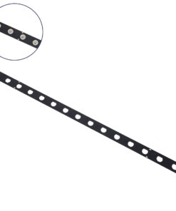 GloboStar® 90237 Μεταλλικο Καλυμμα 1 Μέτρου 15 Τεμαχίων για Ψηφιακή Αλυσίδα Γιρλάντα 20 Σποτ LED με Κωδικό 90140 Μαύρο Μ100 x Π4.7 x Υ1cm