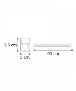 InLight Κρεμαστό φωτιστικό LED 30W 3CCT (By Switch) από αλουμίνιο σε λευκή απόχρωση D:90cm (6072-90-WH)