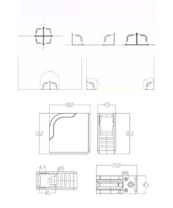 GloboStar® WINDOW-CORNA 90115 Αρχιτεκτονικό Γωνιακό Φωτιστικό Ανάδειξης Παραθύρων Window Light LED 6W 480lm 3×172° DC 24V Αδιάβροχο IP65 L12 x W4 x H12cm Μπλε – Γκρι Ανθρακί – 3 Years Warranty