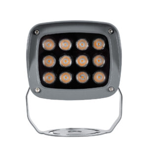 GloboStar® FLOOD-XENA 90120 Προβολέας Wall Washer με Αντιθαμβωτική Γρίλια για Φωτισμό Κτιρίων LED 12W 1260lm 10° AC 220-240V Αδιάβροχο IP65 Μ13.5 x Π11 x Υ15cm Αρχιτεκτονικό Πορτοκαλί 2200K – Γκρι Ανθρακί – 3 Χρόνια Εγγύηση